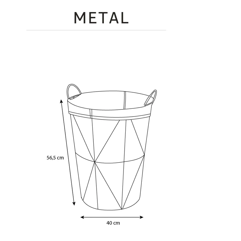 Корзина для белья Sensea Metal 60 л цвет черный 82857026 STLM-2155395 - Вид №9