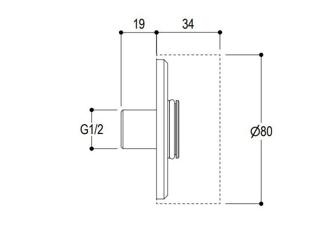 Латунная боковая насадка для душа Ritmonio Diametro35 Wellness отпечатки пальцев ARCH-00043916 - Вид №13