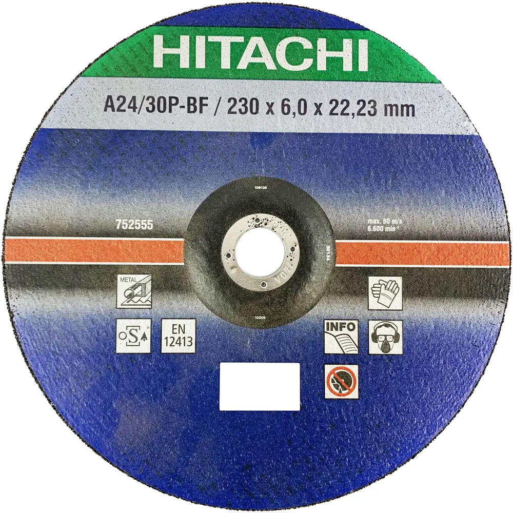 Диск зачистной по стали Hitachi 230x22.2x6 мм 85093966 STLM-2121295 