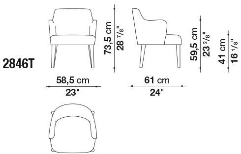 Maxalto Стул с обивкой и подлокотниками Febo sun-id-1477192 - Вид №1