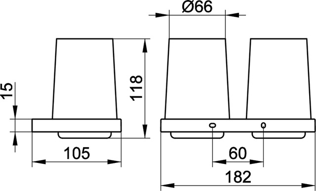 11151139000 Держатель на два стакана KEUCO Edition 11 - Вид №2