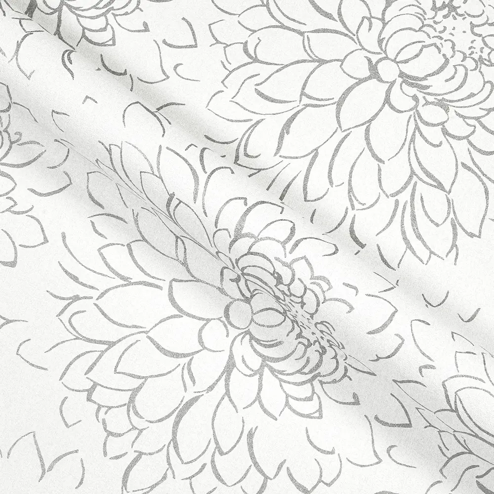 Обои флизелиновые Grandecolife Flower белые 1.06 м GDR142101 89335992 STLM-2195407 - Вид №2