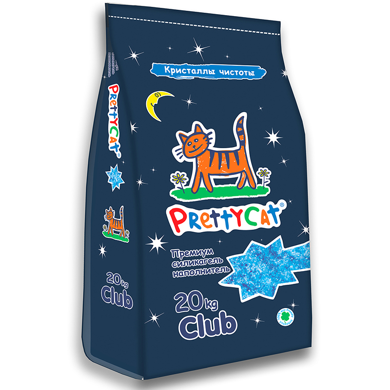 ПР0053793 Наполнитель для кошачьего туалета Кристаллы Чистоты силикагелевый 20кг PrettyCat 