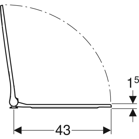 500.240.01.1 Сиденье для унитаза Geberit Smyle Square тонкое исполнение, тип Sandwich Geberit  - Вид №4