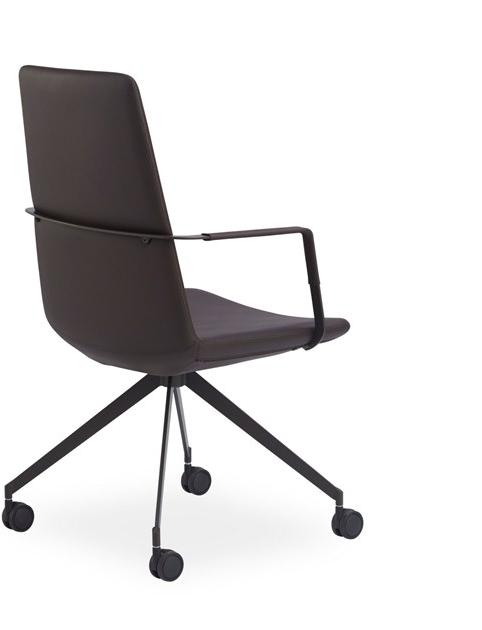 B&T Design Офисное кресло в коже на козелке с подлокотниками Zone sun-id-1436557 - Вид №2