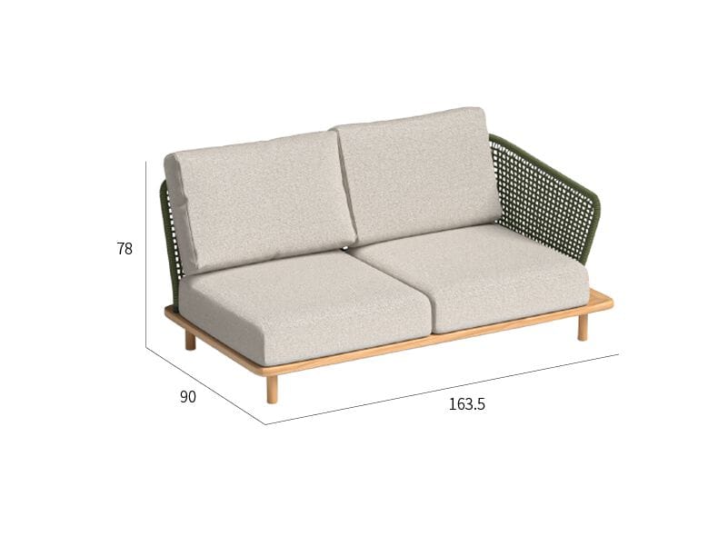 Садовый диван из тикового дерева VINEKO Abrazo ARCH-00022569 - Вид №6