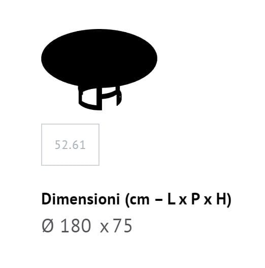 Круглый обеденный стол из нержавеющей стали и SuperMarmo Bontempi Casa IMPERIAL ARCH-00064852 - Вид №4