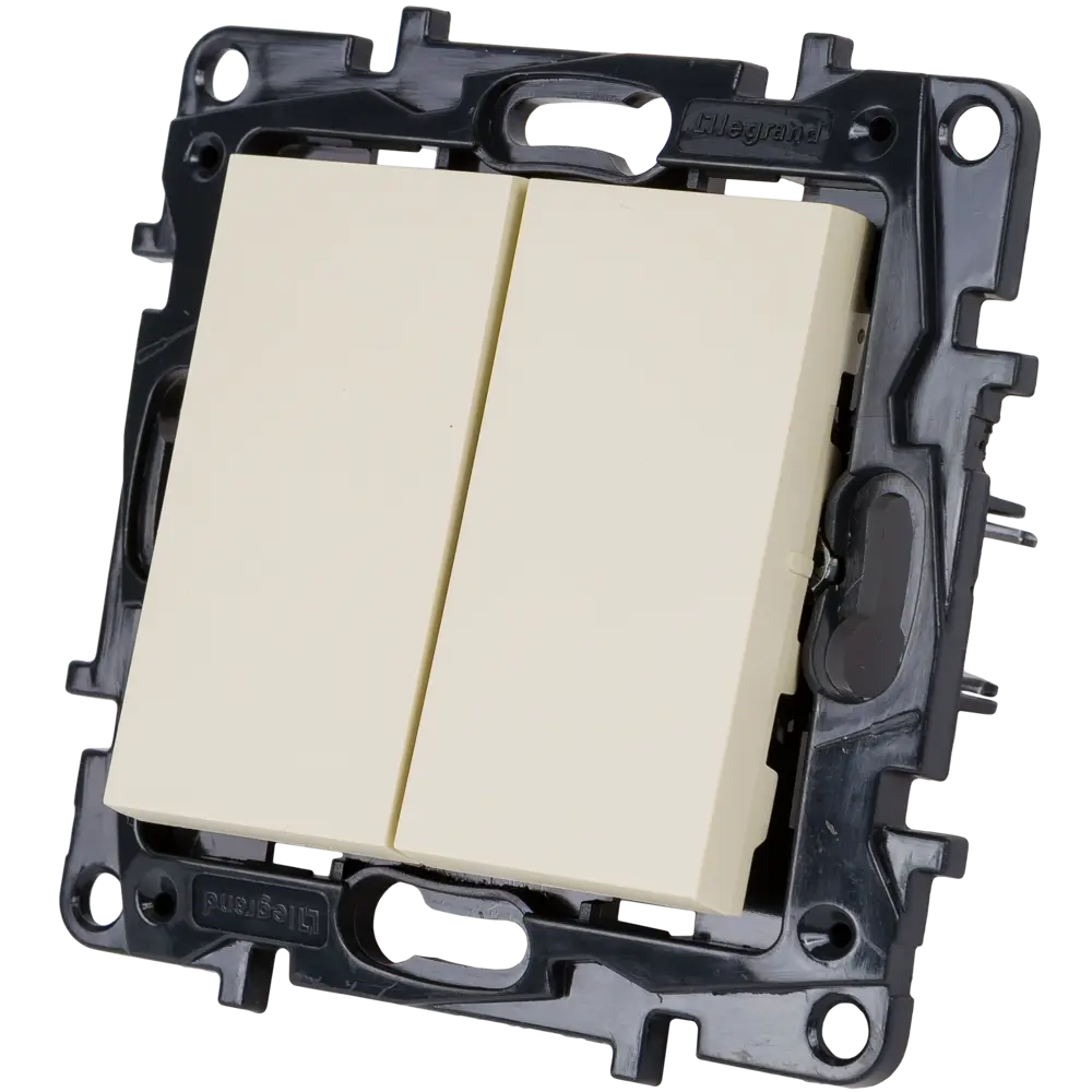 82064675 Выключатель встраиваемый Legrand Structura 2 клавиши, цвет слоновая кость STLM-0018659 - Вид №2