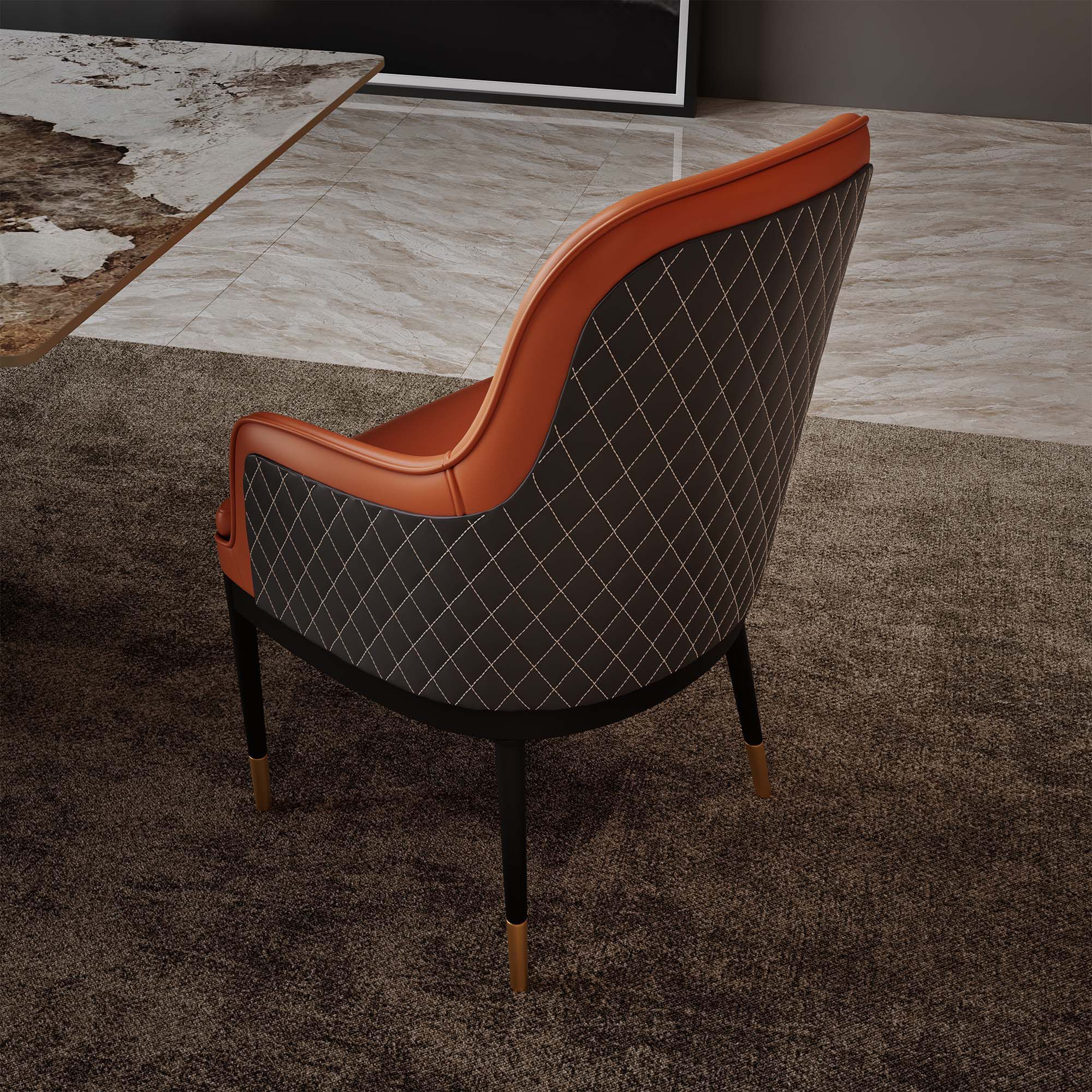 Стул из искусственной кожи с подлокотниками GIULIA GRILLO ARCH-00000833 - Вид №1