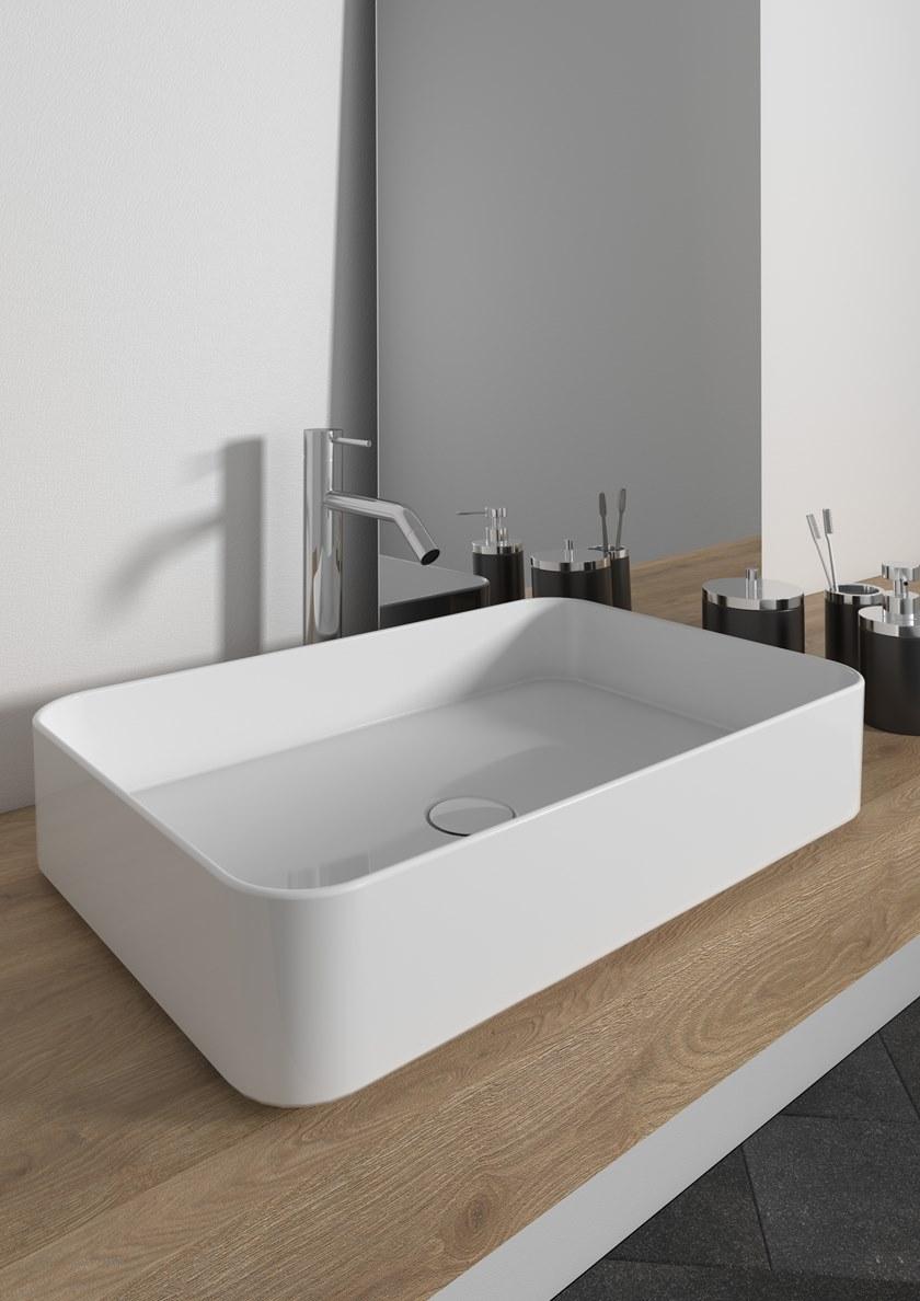 Sma42re65001 Накладная раковина на столешницу  овальная Olympia Ceramica Smash - Вид №1