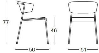 SCAB DESIGN Стул из ткани Lisa sun-id-1471434 - Вид №8