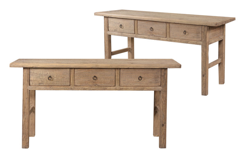 FUBR056 Винтажная консоль из вяза ijlbrown  - Вид №8