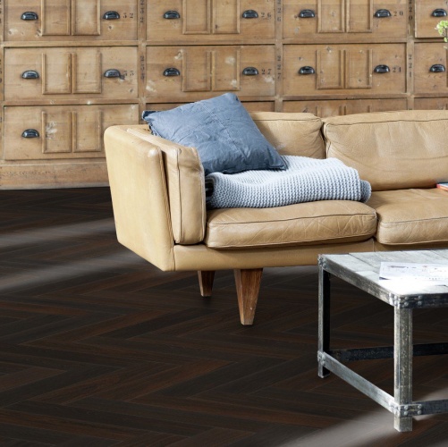 Паркет Ёлка Solidfloor New classic Лувр 1126206 Дуб Натур (Рельефная) 610х122 мм 1500200201 - Вид №11