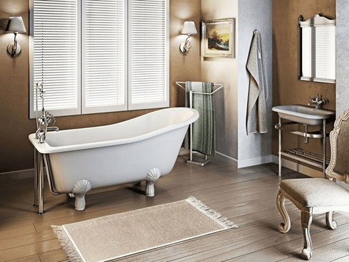 Ванна акриловая Harewood Slipper с ножками L3W Slipper Burlington E1, L3W 730 x 1690 x 770 - Вид №1