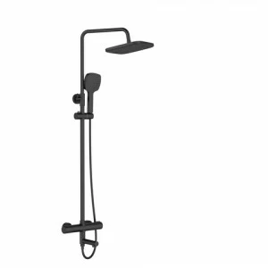 Orange T02S4-911b Душевая система с термостатом черного цвета в комплекте Хром