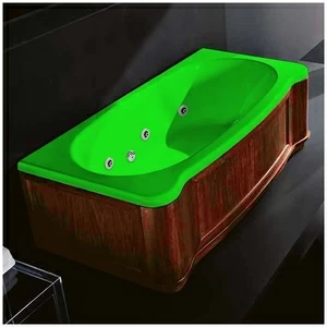 Ванна Gruppo treesse New Classic Young STD-V6747-DX-WO-ZE зелёная с гидромассажем прямоугольная правая деревянная панель орех
