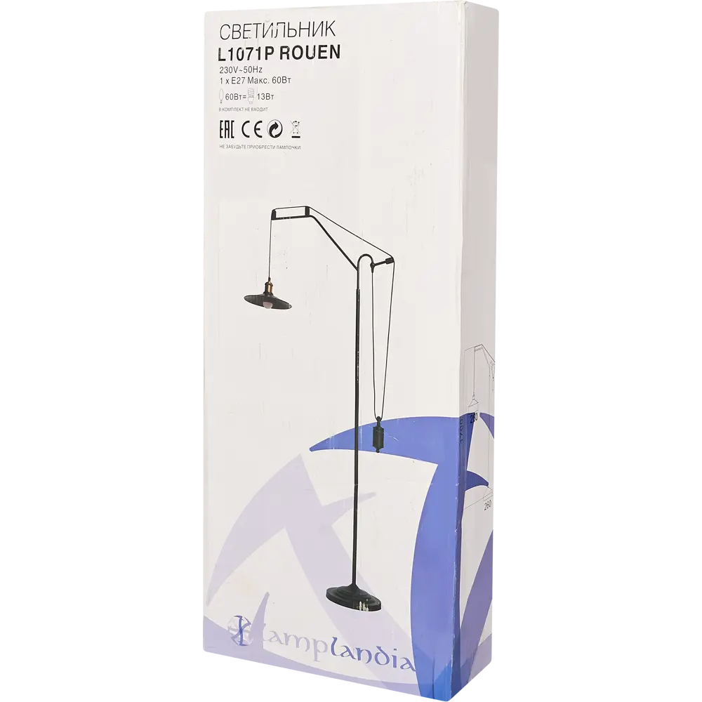 Торшер Rouen 1xE27x60 Вт LAMPLANDIA STLM-2072145 - Вид №7