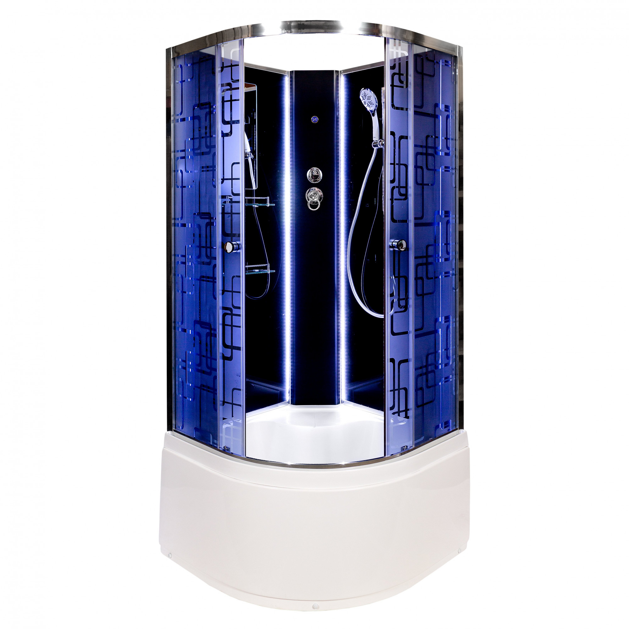 ЕМ1512 L N LED с гм. Душевая кабина DETO Серия EM BМ4510 N LED BLACK