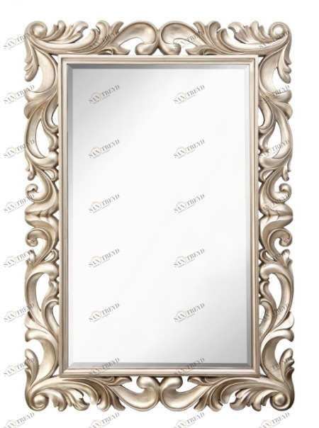 Зеркало прямоугольное настенное серебро Iria PUSHA ДИЗАЙНЕРСКИЕ 062617 Серебро 