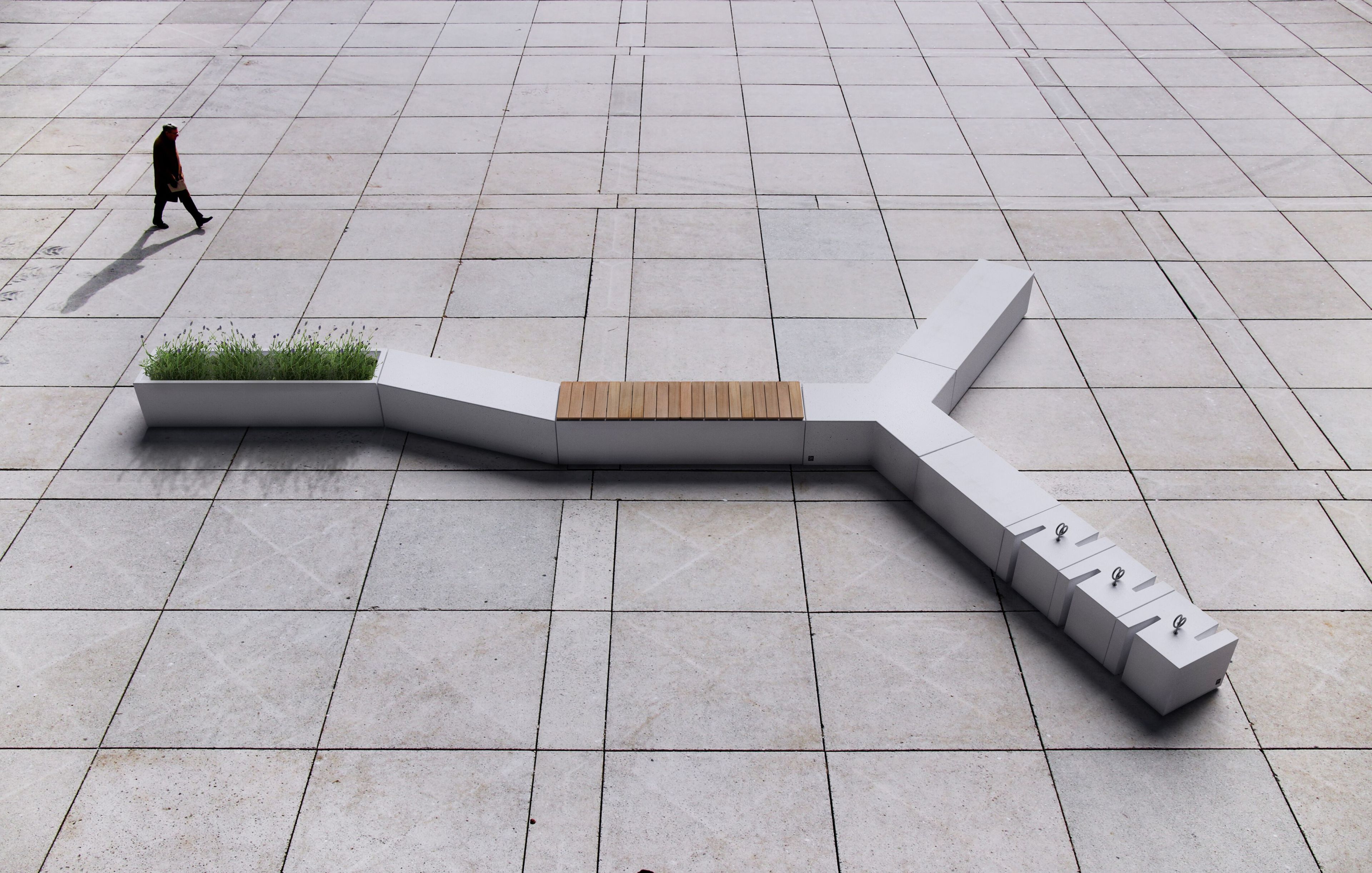 Бетонная скамья без спинки SIT Box to Box ARCH-00130134 - Вид №1