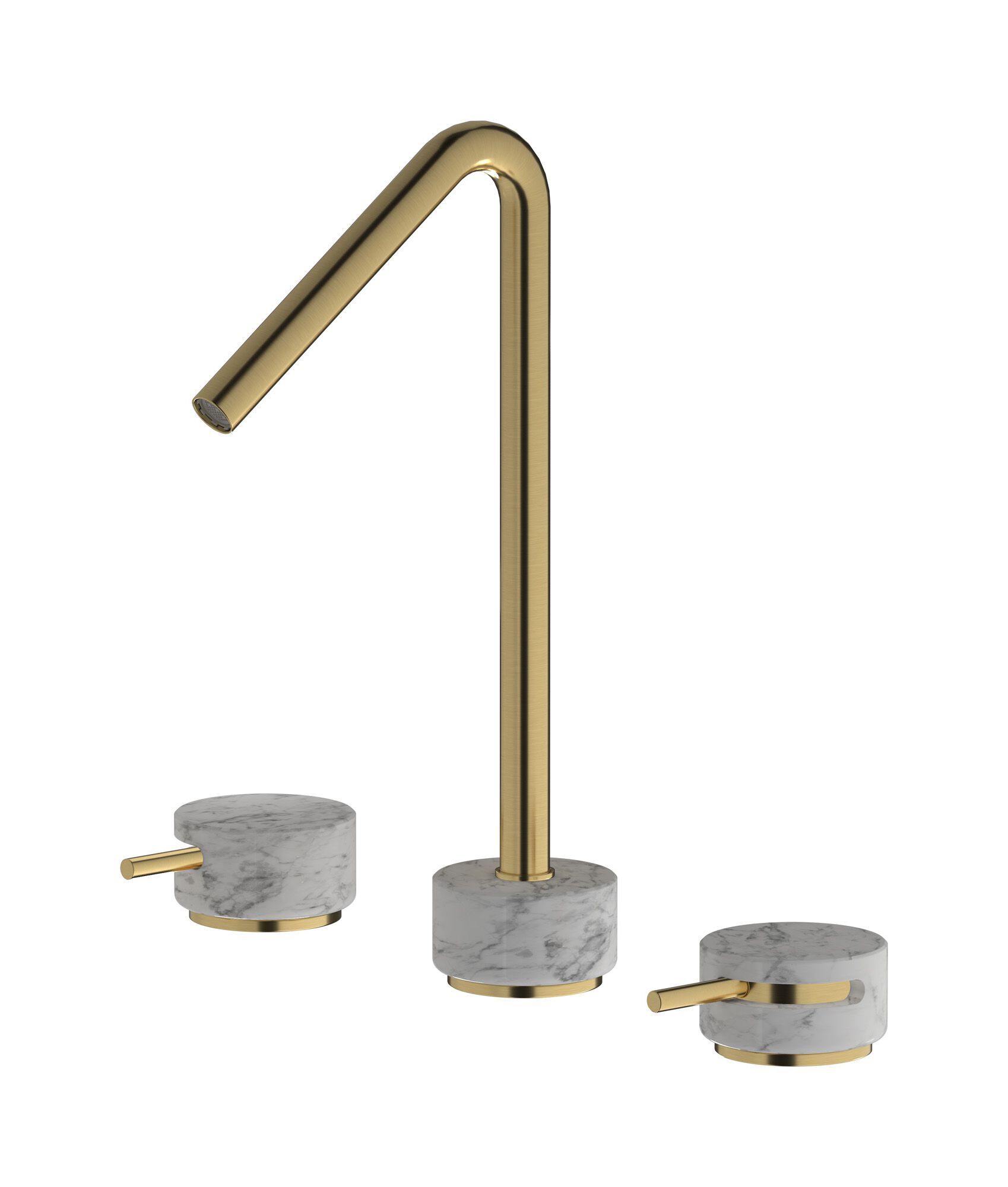 Смеситель для раковины с 3 отверстиями для мраморной столешницы IB мрамор + мрамор Elle ARCH-00068761 - Вид №15