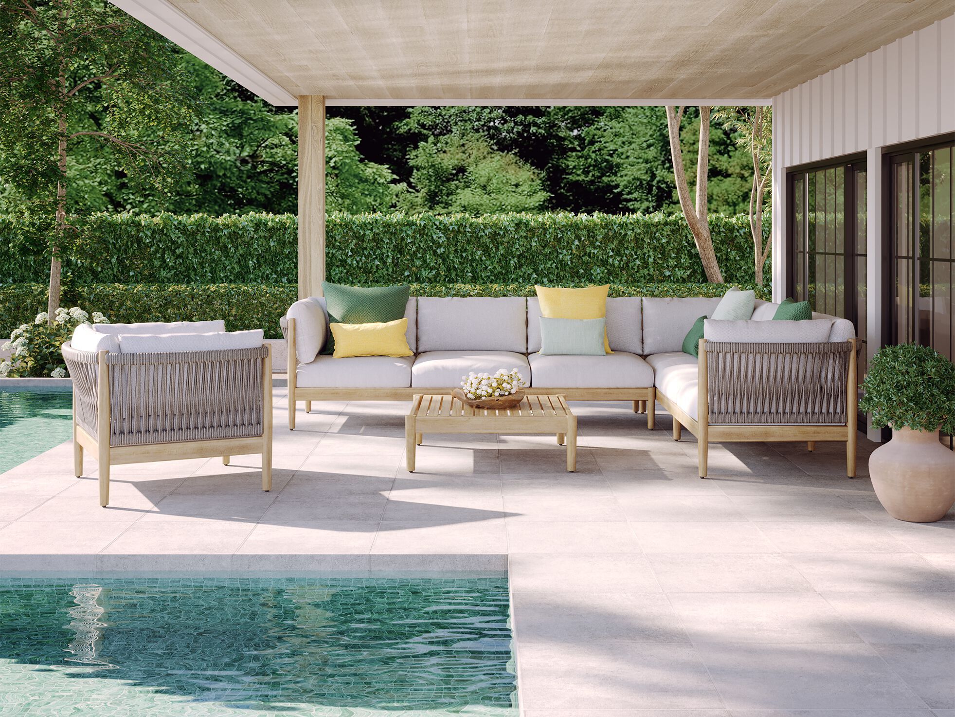 Садовый диван из тикового дерева Walters Georgica ARCH-00148883 - Вид №5