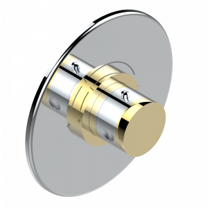 G5B-5100BR Ручка регулировки с круглой накладкой для термостата THG, арт.5100A 1/2" и 5200A 3/4" (термостаты см. на стр. 451) Thg-paris Nano с рукоятками Хром/золото