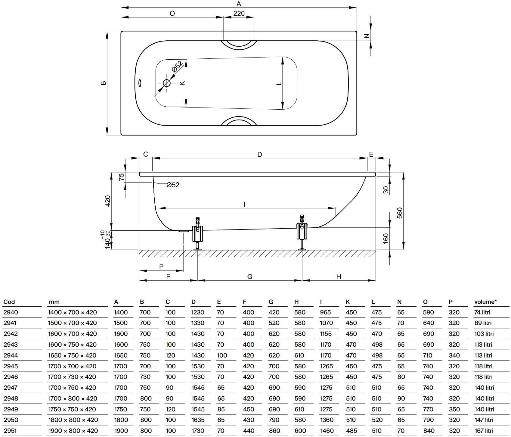 Bette Прямоугольная ванна из эмалированной стали sun-id-1354430 - Вид №1