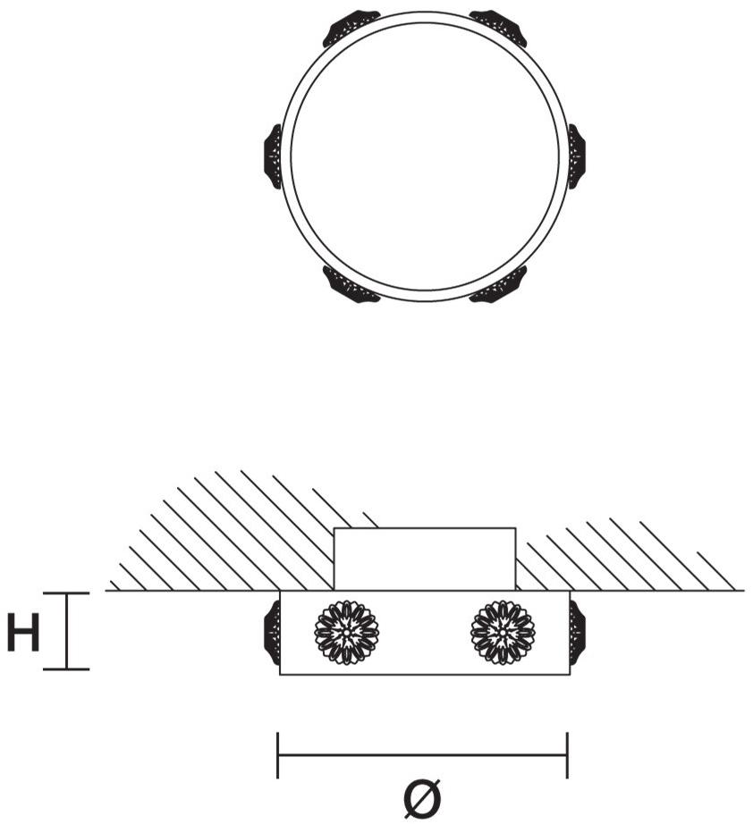 Masiero Полувстраиваемый круглый латунный потолочный светильник Brass & spots sun-id-1460607 - Вид №1