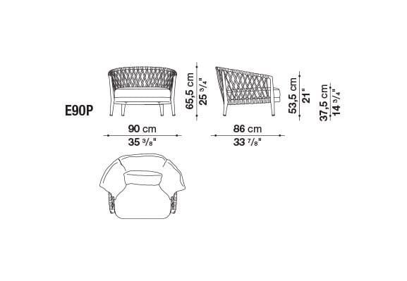Кресло с подлокотниками B&B Italia Outdoor ARCH-00059211 - Вид №4