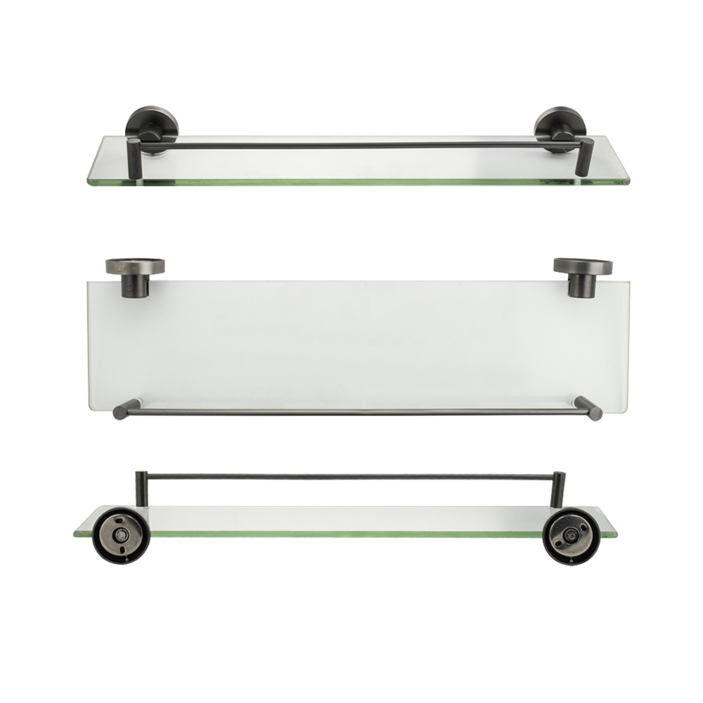 GFmark - Полка стеклянная, ГРАФИТ, код: 78006  - Вид №4