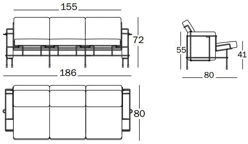 Magis 3-х местный кожаный диван Traffic sun-id-1507983 - Вид №2