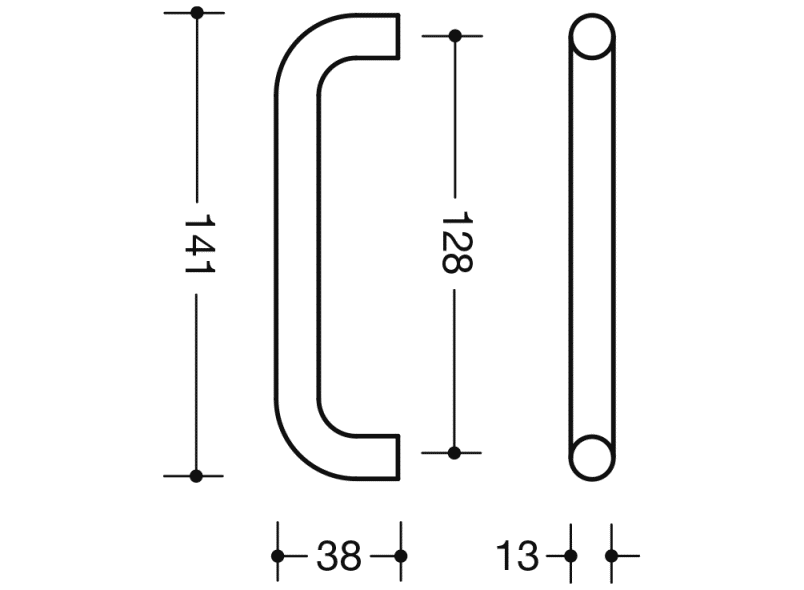548.13.128 Мебельная ручка ø 13 мм HEWI USA Produkte  - Вид №16