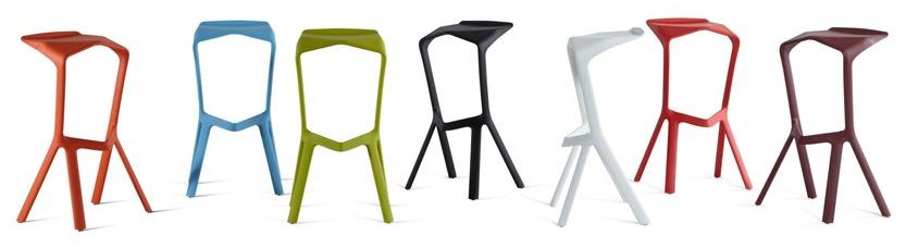 Plank Высокий штабелируемый табурет из полипропилена Miura sun-id-1424963 - Вид №1