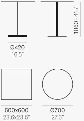 Pedrali Круглый высокий стол из полипропилена Ikon 867 - Вид №1