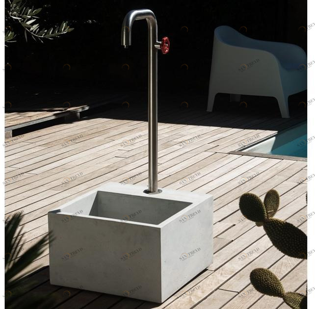 PAOLELLI GARDEN Садовый фонтан из нержавеющей стали и бетона Cimento 53 5201