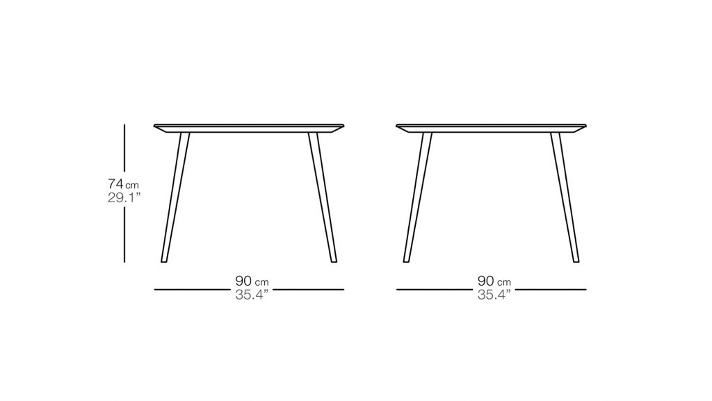 Стол обеденный Vint 90x90x74 Bivaq sun-id-1986093 - Вид №2