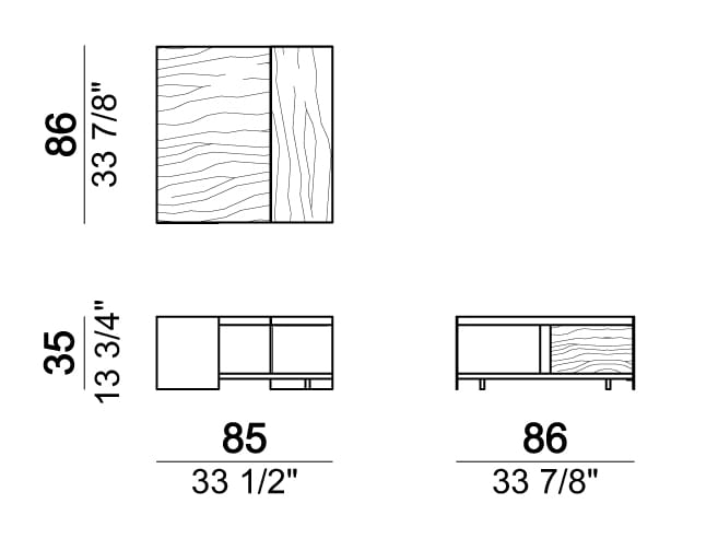 Деревянный квадратный журнальный столик Arketipo NOTH ARCH-00058354 - Вид №8