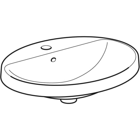 500.722.01.2 Встраиваемая раковина Geberit VariForm овальной формы, с полкой для отверстия под смеситель Geberit  - Вид №13