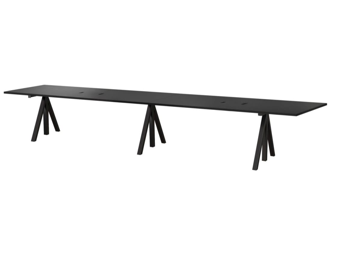 Стол для совещаний с регулируемой высотой из стали и дерева String Furniture Works ARCH-00098240 - Вид №1