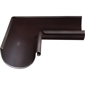 Угол желоба на 90° внутренний 125 мм цвет шоколад