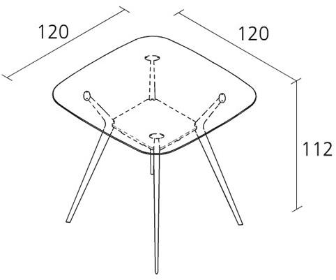 Alias Квадратный высокий стол Biplane sun-id-1510429 - Вид №1