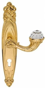 LINEA CALI' Латунная ручка в стиле Людовика xiv с кристаллами Swarovski® на пластине Brilliant crystal