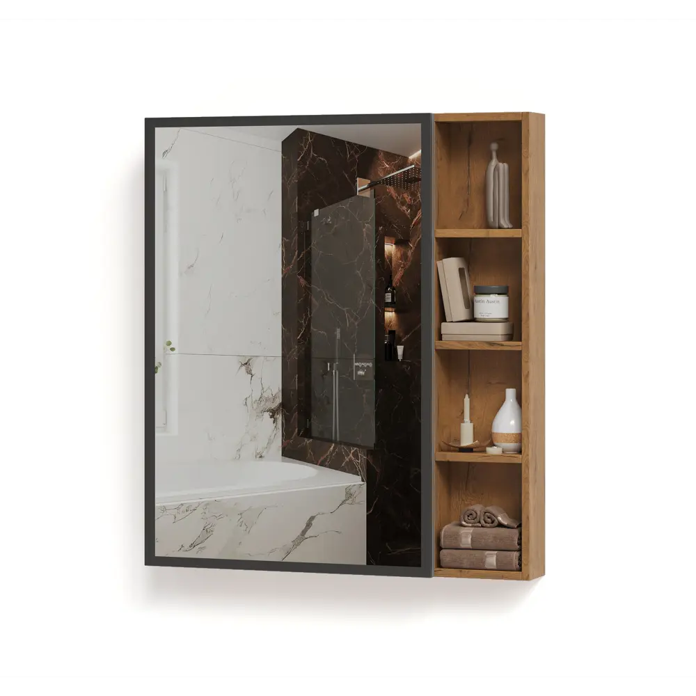 Зеркальный шкаф Santreyd Турин 80F для ванной с полками 89297069 STLM-0975111