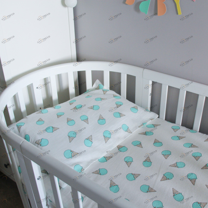 Комплект детского постельного белья Ice Cream VAMVIGVAM  282084 Белый;голубой Santreyd 