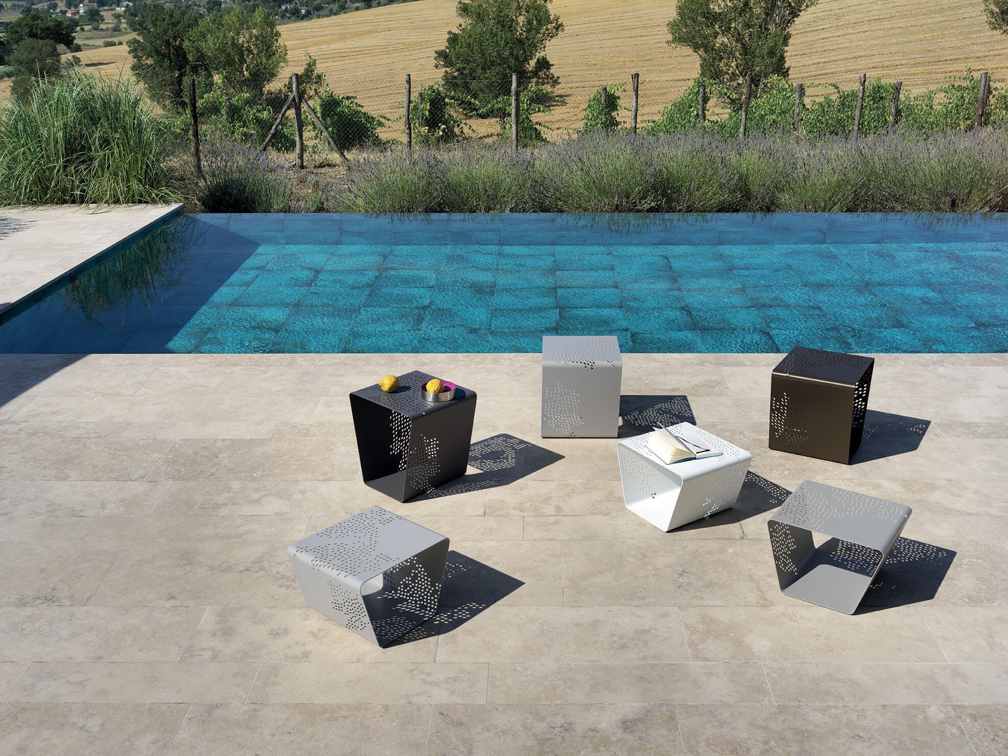 Стальной низкий садовый стол Bontempi Casa PATTERN ARCH-00117566 - Вид №1