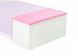 Ящик для игрушек ABC-KING Princess/Фея (кожанная крышка со стразами Сваровски розовая)