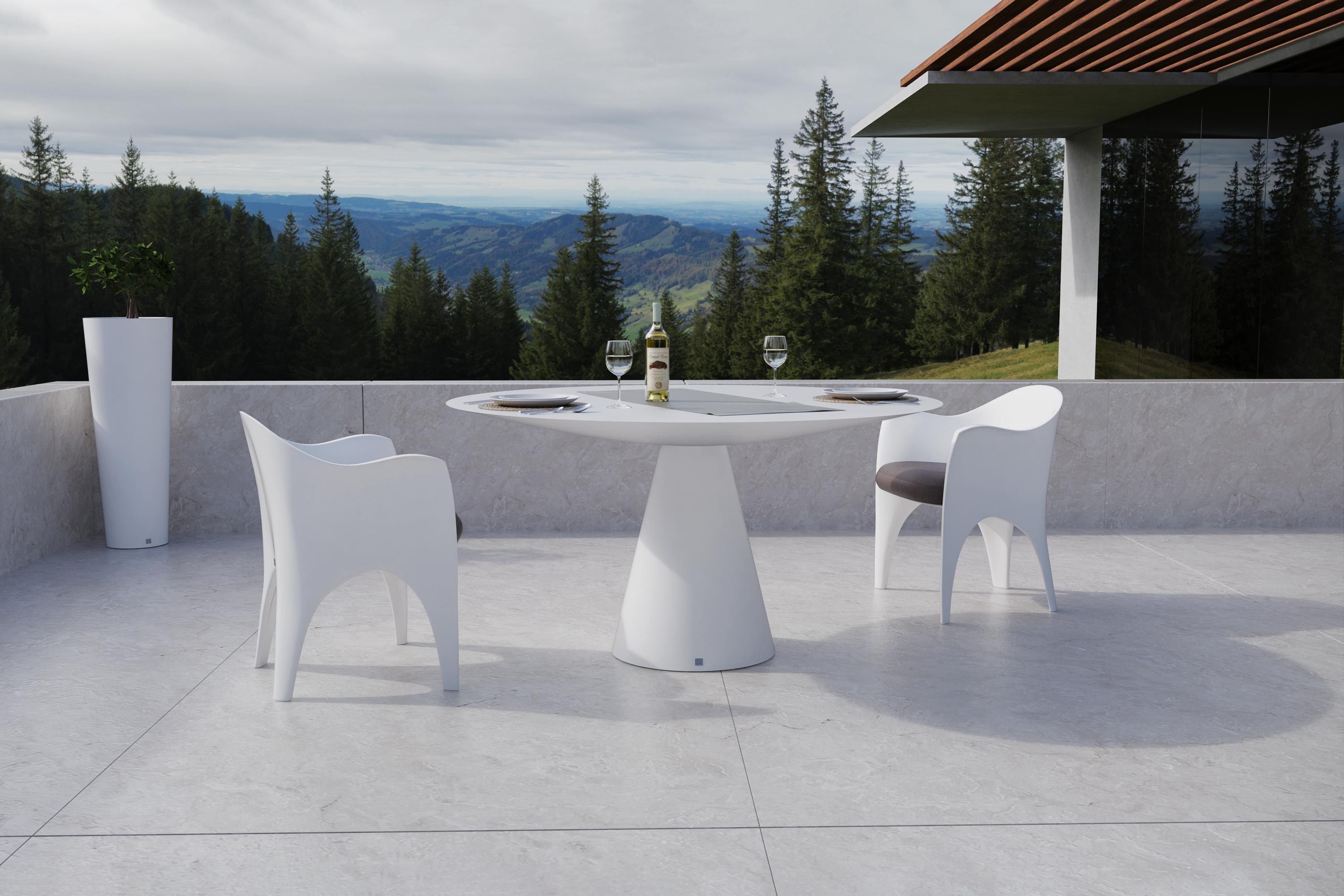 Круглый стол из стекловолокна GANSK океан ARCH-00102457 - Вид №2