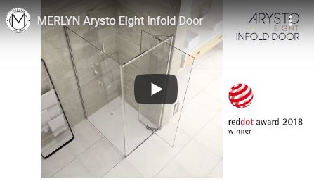 Дверь душевая для установки с боковой панелью AR8NN1204H L or R Merlyn Arysto Хромированный  - Вид №3