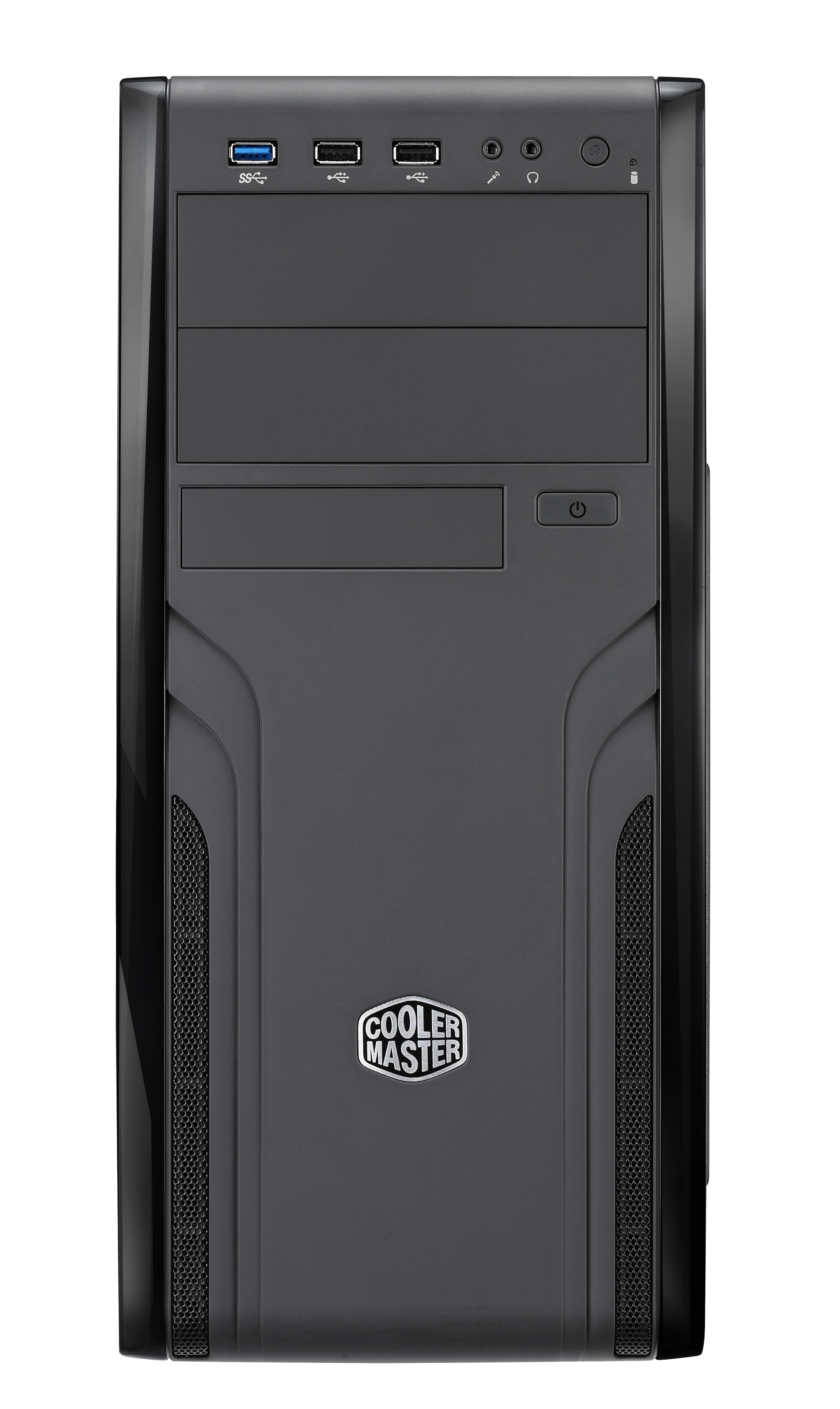 FOR-500-KKN1 case cm force, mid tower, usb 3.0 x 1, usb 2.0 x 2, 1xfan, black, atx, w/o psu Cooler Master Cooler Master CM Force Santreyd  - Вид №2
